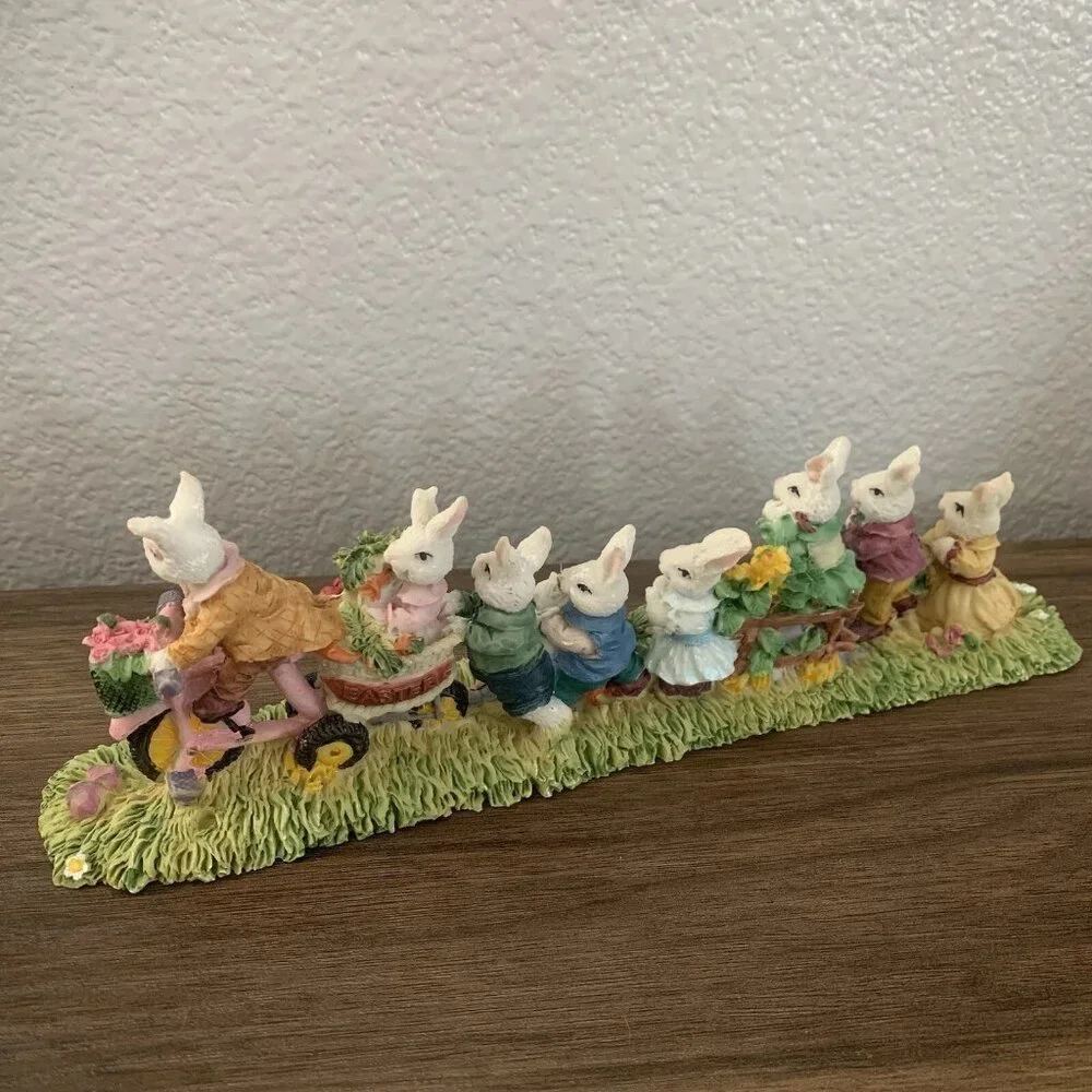 Easter Bunny Spring Rabbit Family Figurine - Picture 2 of 4